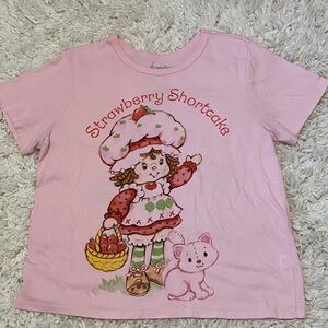 Hybrid apparel women’s size large Strawberry Shortcake Pink  T-Shirt New no tags